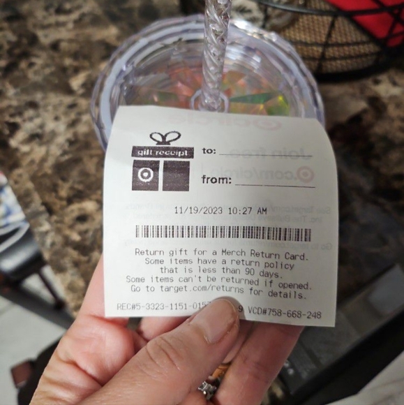 2023 Starbucks Wht/Irridescent Rainbow Crystal like stud- grande size - Picture 4 of 4